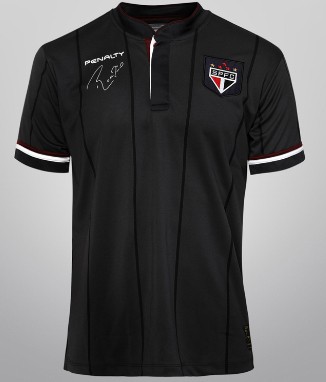 2015-16 Sao Paulo Third Soccer Jersey Black